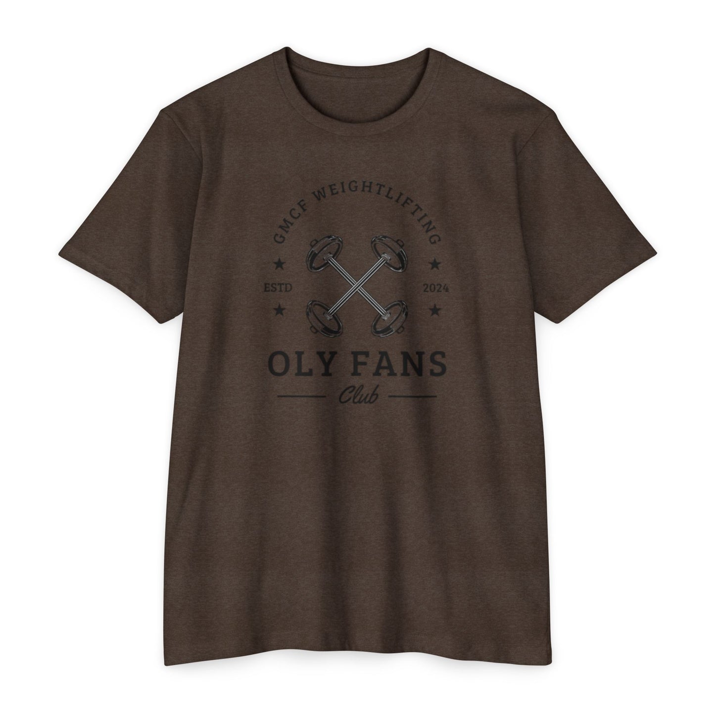 GMCF Oly Fan Barbell Club Unisex CVC Jersey T-shirt