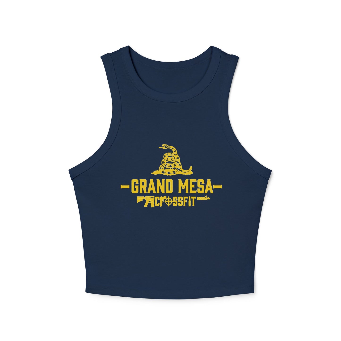 GMCF TTG Navy Women's Micro Rib Racer Tank Top