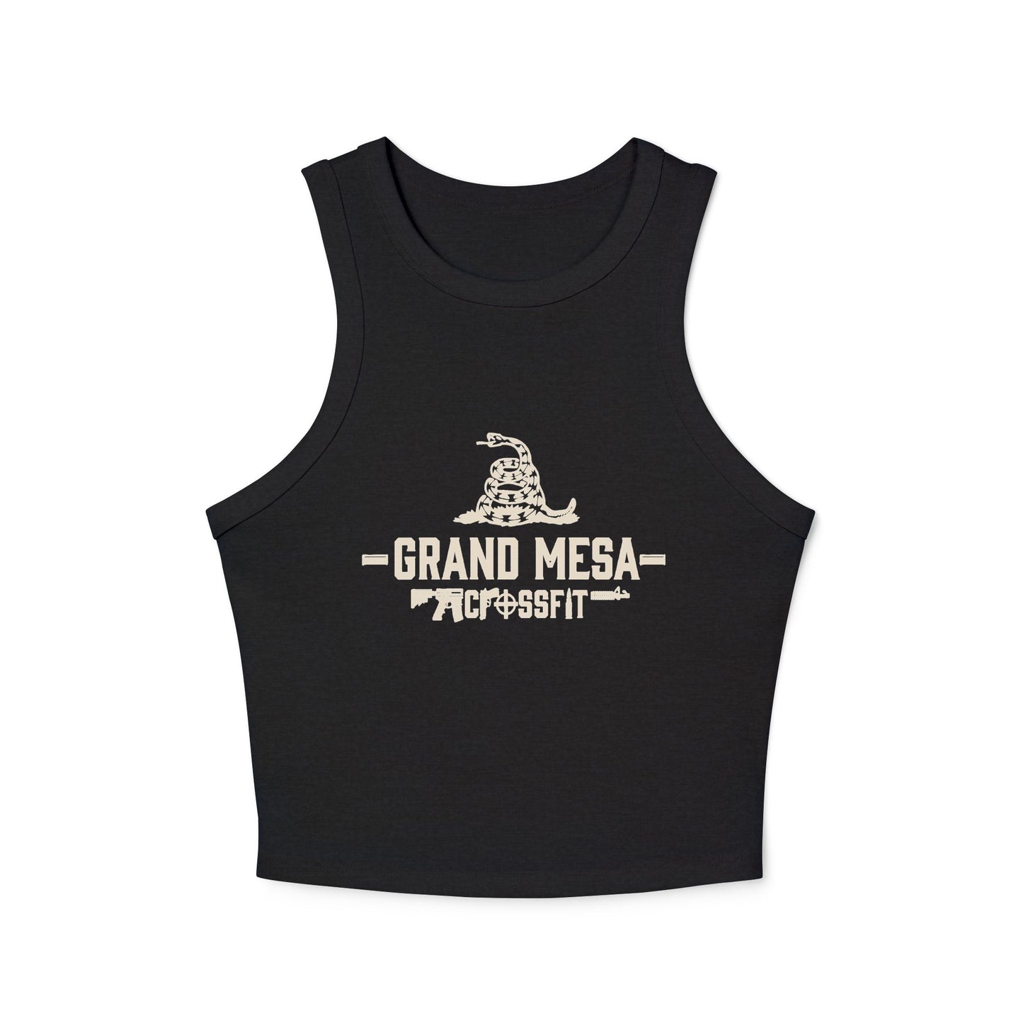GMCF TTG Black Women's Micro Rib Racer Tank Top