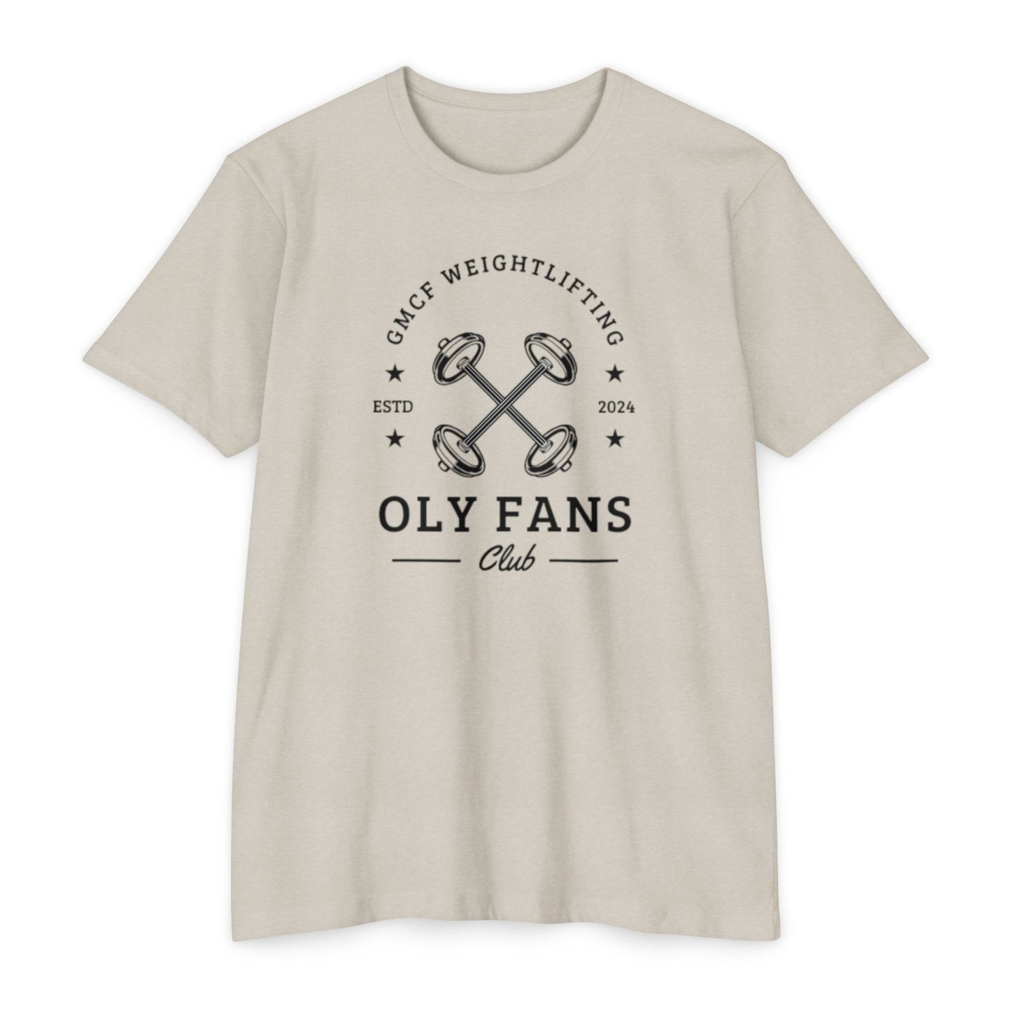 GMCF Oly Fan Barbell Club Unisex CVC Jersey T-shirt