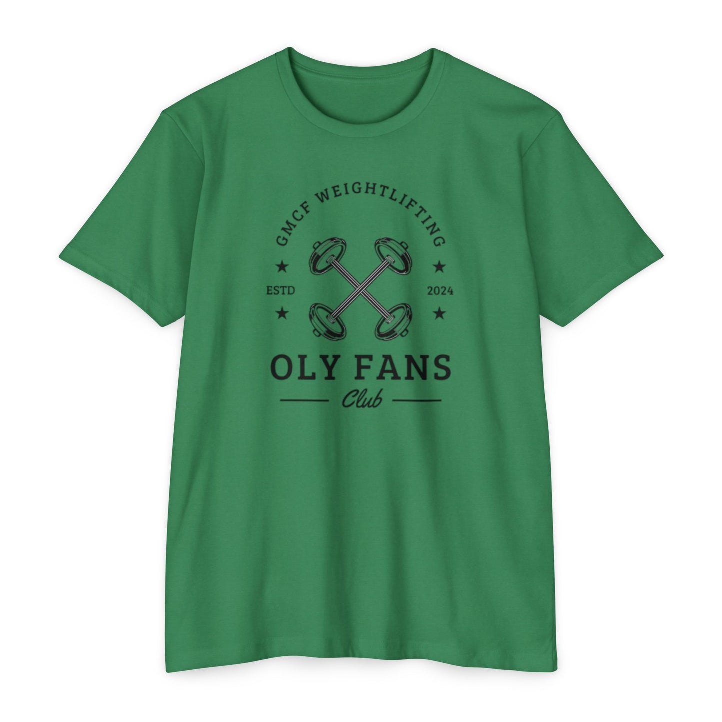 GMCF Oly Fan Barbell Club Unisex CVC Jersey T-shirt