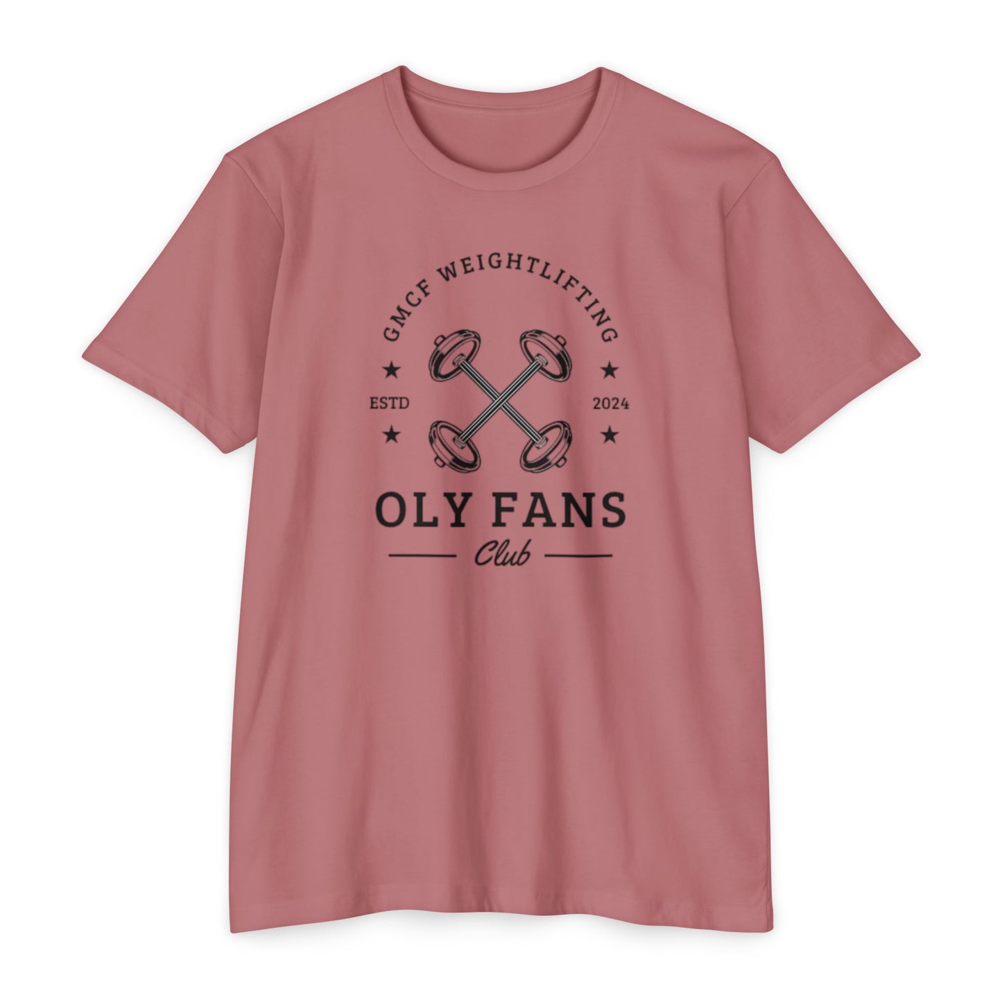 GMCF Oly Fan Barbell Club Unisex CVC Jersey T-shirt